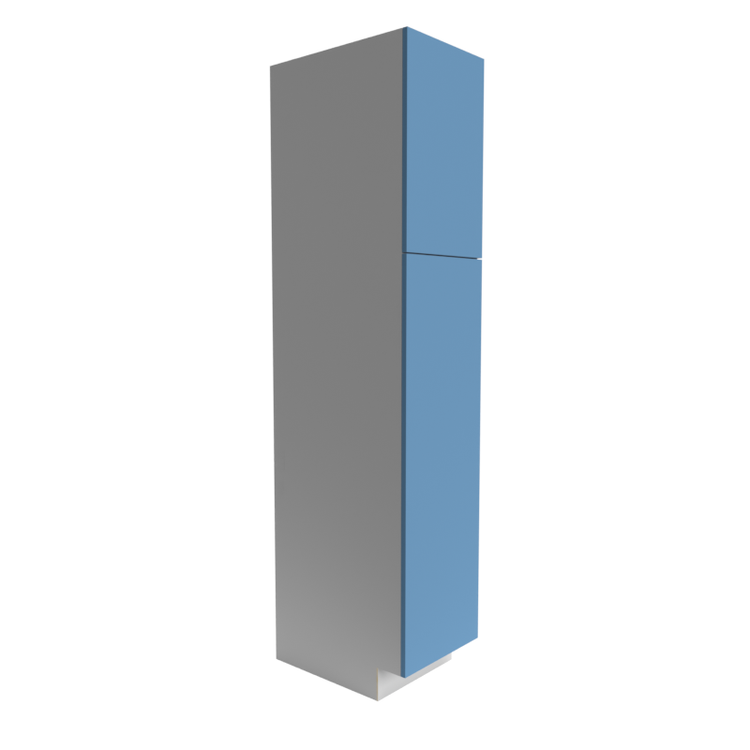 Manhattan Sky Blue 1-Top Door 1-Bottom Door Pantry Cabinet