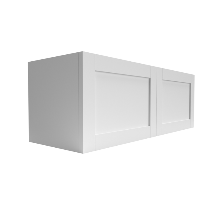 Single Shaker White Over the Fridge Cabinet (W) 2-Door Cabinet