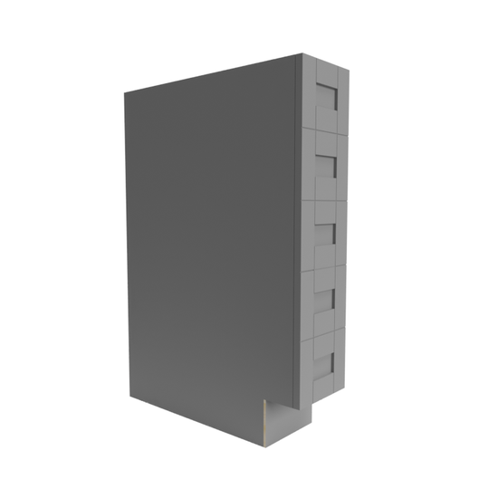 RTA Grey base 5-drawer shaker cabinet