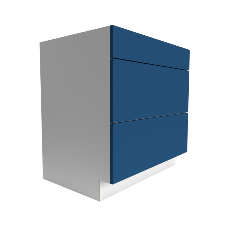 RTA Manhattan Cobalt Blue base 3-drawer cabinet
