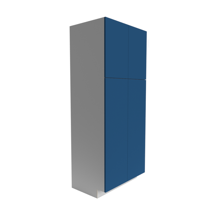 Manhattan Cobalt Blue Pantry 2-Top Door 2-Bottom Door Cabinet
