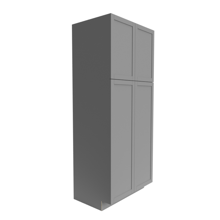 Single Shaker Grey Pantry Cabinet (PC) 2-Top Door 2-Bottom Door Pantry
