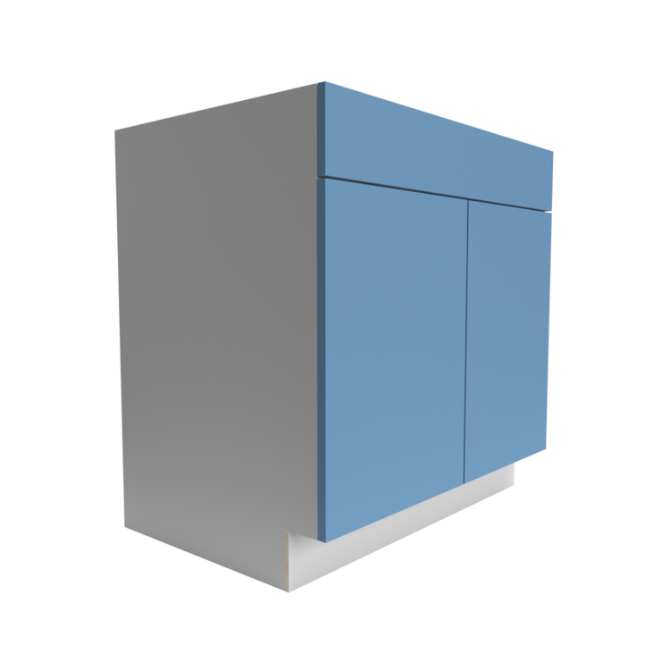 Manhattan Sky Blue 2-Door 1-Drawer Sink Base Cabinet